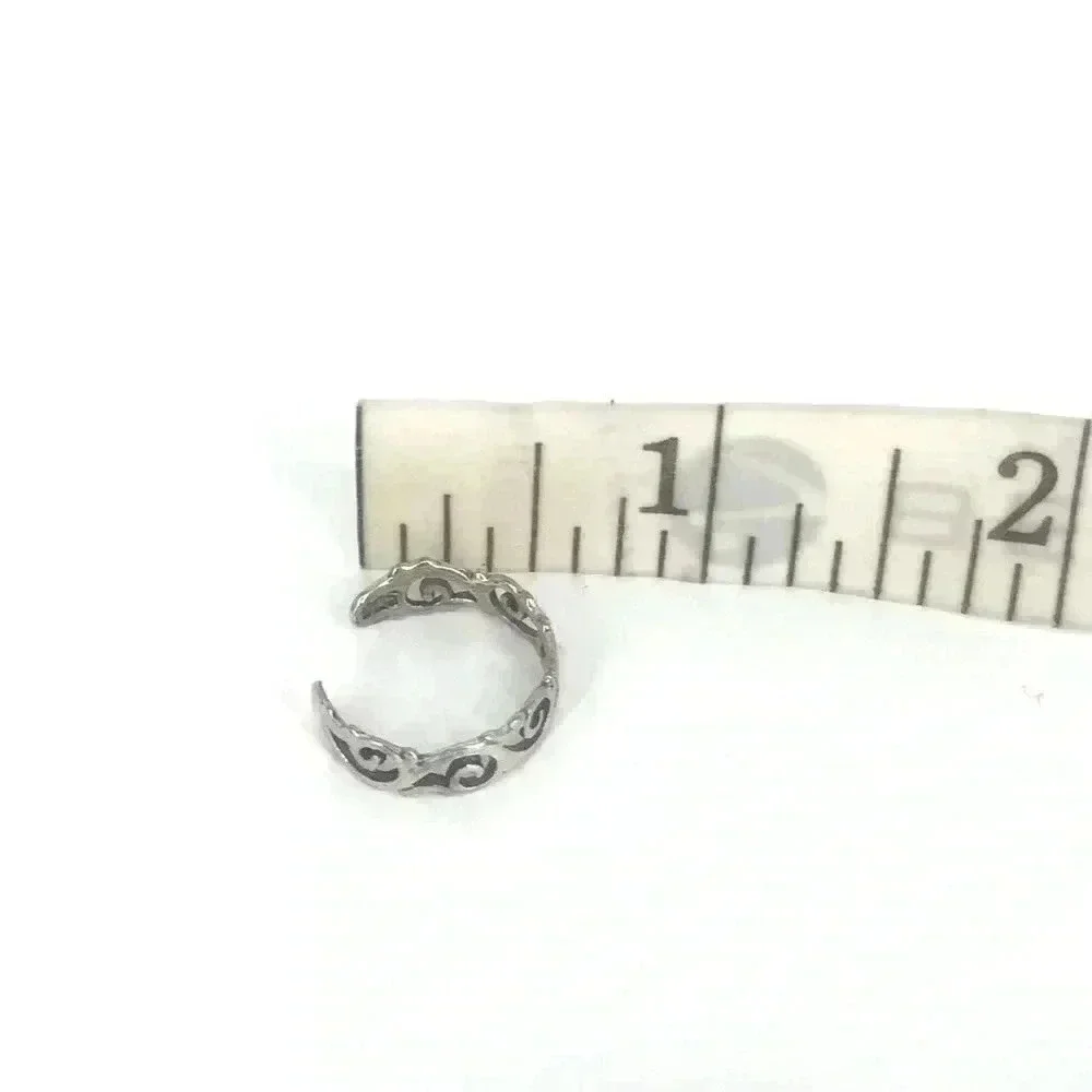 925 TOE RING XS STAMPED STERLING SILVER WAVES IN THE WIND ADJUSTABLE
